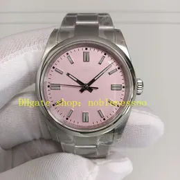 8 Farbe Unisex Watch echtes Foto Frauen Herren 36mm Edelstahlarmband Rosa Zifferblatt glatte Lünette 126000 Ladies BP Factory Automatic Bewegung Uhren Armbanduhren