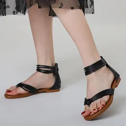 Sandalen Sommer Frauenschuhe modische flache untere Clip Zehen Zeh High Casu