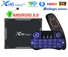 X96 Max Android 90 Smart TV -Box Amlogic S905X3 X96MAX 8K HD 1000M 2450G WiFI Media Player 4 GB 64 GB 32 GB5404577