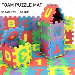 Cuscino 36pcs per bambini puzzle schiuma gioca mat 3d sicurezza eva alfabetico e numerico apprendimento educativo per bambini