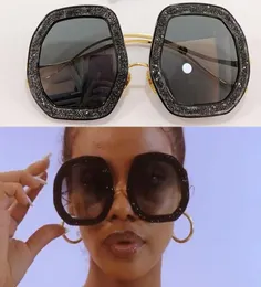 Óculos de sol com gipsofila de luxo feminino