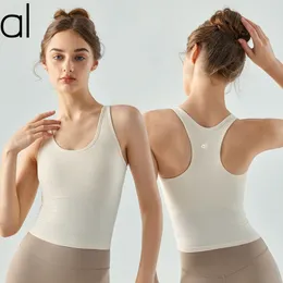 AL-122 AL Yoga Üstü Kadın Şekli Geri Spor Yoga Yelek Çıplak Elastik Şok Spor Fitness Tank Top