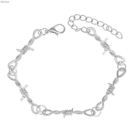 Braccialetti di rovi per brandelli a brandelli a portata di mano per donne uomini hip-hop gioielli hip-hop in stile punk gotico spinato Pulsera regalo Pulsera Giftl240417