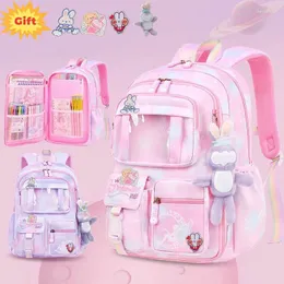 Schultaschen hochwertige Kühlschrank -Seitentür Prinzessin Dreamy Color Rucksack Kapazität Grundschüler, die Wirbelsäule schützen