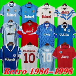 Classic Retro Classic Napoli Soccer Jerseys Maradona 1986 1987 1988 1989 1991 1992 1993 1994 1998 Naples Hamsik L.Insigne Higuaain Football Shirt