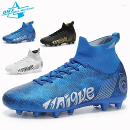 American Football Shoes Men Size Grande Tamanho Grande Topo Antiskídeo Boots de futebol ao ar livre Crianças Tênis de treinamento interno de treinamento 31-49#