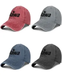 Wawa logotyp svartvitt unisex denim baseball cap golf design dina egna söta trendiga hattar röda florida butik4668630