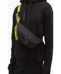 새로운 미니 남성 허리 가방 노란 스트랩 캔버스 벨트 숄더 가슴 가방 다중 목적 지퍼 Zizper3506596