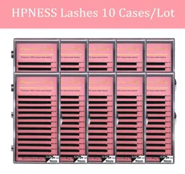 HPNESS 10 TraysLot Fake Eyelashes Natural Color Uesd for Professional Eyelash Extension Very Sofy with Mixed Length9504126