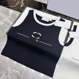 Knit tank top women designer t shirt sports vest crop tanks tops for women letter embroidery sleevess tshirts luxury summer sexy fashion women clothing