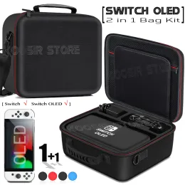 Fall Ny Deluxe Carrying Storage Case för Nintendo Switch OLED CONSOLE TILLBAK PAG PORTABLE COVER FÖR FÖR NINTENDO SWITCH