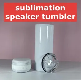 Amostra de 20 onças de sublimação de sublimação música tumblers canecas canecas de transferência térmica Printing Water Bottle A199709777