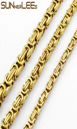 Модные ювелирные изделия 5 мм 7 мм 9 мм золотой цвет из нержавеющей стали.