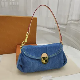 Высококачественные джинсовые дизайнерские сумки роскошные мешки с поперечным телевизором дизайнерские женские сумки для плеча мини -кошельки дизайнерские женщины кошелек сумочка с кресть
