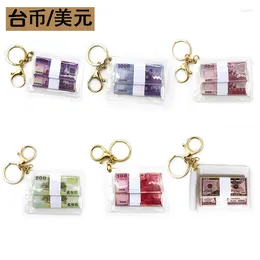 Keechhains Tendency Fashion Designer Designer Dollar Bill Key Chain Ring Keychain Taiwan PVC