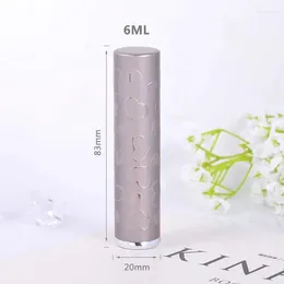 Storage Bottles Heart Printing 6ml Refillable Perfume Bottle For Unisex Portable Traveler Aluminum Empty Parfum Spray