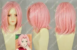 Nowy Naruto Haruno Sakura Pink Cosplay Short Peruka Full Wig013190233