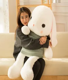 Dorimytrader Cuddly Cartoon Cartoon Bunny Plush Toy Big фаршированная аниме кроличья кукольная подушка рождественские подарки украшения 41 дюйм 105 см DY618433220614