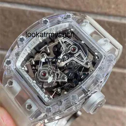 Desginer Mechanical Automatic Watch Top Quality Mechanical Tourbillon Hollow RM56-02自動ファッショントレンドフル