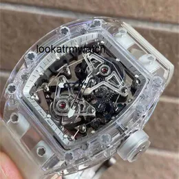 Desginer Mechanical Automatic Watch Top Caffice Mechanical Tourbillon Hollow RM56-02 Автоматическая модная тенденция полная