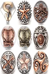 30pcs 2019 Nowy przycisk 18 mm Dopasuj biżuterię bransoletki 18 mm metalowy przycisk Snap Butt Octopus Button 8334282