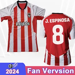 2024 Aniquiladores Mens Soccer Jerseys Home Red White Football Shirts Short Sleeve Aldult Uniform