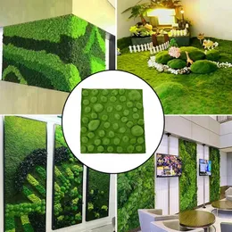 Flores decorativas de 50/100 cm de musgo artificial plantas verdes de casamento paisagem paisagem de tapete de tapete falso carpetes artesanato decoração