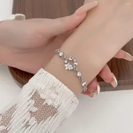 Charm Bracelets Simple Pull-out Butterfly Bracelet For Women Korean Fashion Love Letter Daisy Sunflower Adjustable Pulseras