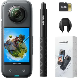 Insta360 X3 방수 360 액션 카메라를 사용하여 멋진 4K로 모든 모험을 캡처하십시오 - 248MP 센서, 활성 HDR 비디오, 72MP 사진, 60fps, 안정화, 터치 스크린