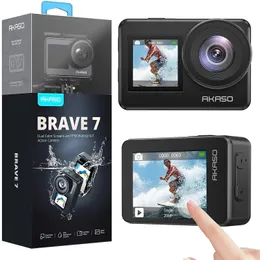 Akaso Brave 7 4K30FPS 20MP Wi -Fi Действие Камера Сенсорный экран IPX8 Водонепроницаемый EIS 20 Zoom Voice Control. Внешний MI 240407