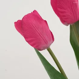 Декоративные цветы с низким уровнем технического выхода букет Тюльпан Реалистичные смоделированные тюльпаны Красивый искусственный цветок для домашней свадебной вечеринки украшения