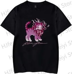 Herr t-skjortor flamingo flim flam smitten kattunge tshirt merch sommar för kvinnor/män unisex casuals o-hals kort ärm t-shirt topp streetwear