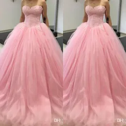 Princess Ball Gown Sweet 16 Party Quinceanera 드레스 핑크 투투 스커트 연인 코르셋 주름 플러스 크기 2024 소녀 데뷔 댄스 댄스 파티 드레스