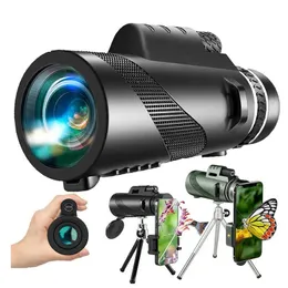 80x100 HD Zoom Motating Monocular Telecope Portable Binoculars Long Draving Hunting Camping с открытым путешествием 240408