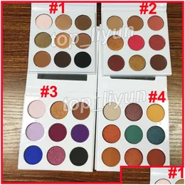 Lidschatten in stock 9 Farben Lidschatten Kosmetik 4 Stile gepresste Pulverpalette Bronze Fügen Sie Bury Addpurple Blue Honig Make -up Gesicht DROP DHHZD