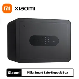 Produkter Xiaomi Mijia Smart SafeDeposit Box 65 MN Antidrilling Steel Plate Semiconductor Fingerprint Erkännande Arbetet med MI Home App