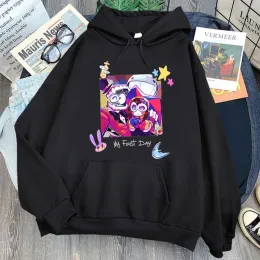 Vestidos 2023 Novo The Amazing Digital Circus Pomni Hoodie Streetwear Woman Gráfico Sorto Gráfico