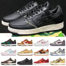 2024 Moda SK8 Bapstas Men Sapatos casuais femininos a Bapstas Sta Low ABC Camo estrelas brancas verdes vermelhos pretos tênis amarelo tamanho 36-45 e8