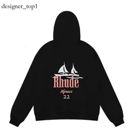 Designer Rhude Hoodie Herren Hoodie Rhudes Hoody Kapuze -Sweatshirt FELPA UOMO NISCHE MODE MODE SUDADERA Herumn Winter Langarm 4822