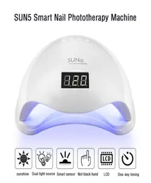 SUN5 48WネイルドライヤーUV LED for Nailsランプ硬化ジェルポリッシュオートセンサーマニキュアサロンを使用したクイック乾燥ツール8350549