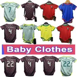 24/25 Baby Kit Mexico Flera högkvalitativa alternativ Fotbollströjor Brasilier Set Kids National Team Football Shirt 6-18 månad Son Boys Maillot de Foot Brasil Home French