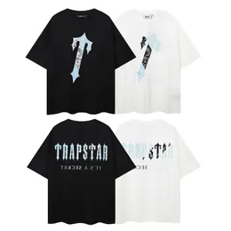 럭셔리 브랜드 남성 디자이너 T 셔츠 Trapstar T 셔츠 셔츠 남성 여자 TSHIRT 아트 앵커 그래픽 티 느슨한 캐주얼 스트리트웨어 옷 100%면 티셔츠 대형 S-XL