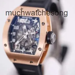 Richardmills Watches Mechanical Watch Chronograph Wrist Swiss Made RM010 Mens Watch Rose Gold Hollow dial Automatic Mechanical Swiss Famous Watch Luxu