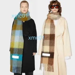 L6cp Ac Thickened Plaid Womens Scarf Shawl Warm Wrap Pashmina Blanket Cashmere Europe Autumn and Winter LBEV