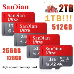 Schede schede SD originale 2TB 128GB 256 GB 512 GB Micro TF SD CARDA DI MEMORIA SCOLA ALTA SPECIFICA CLASSAGGIO A2 SCHEDA VIDEA VIDEO 1TB per cellulare