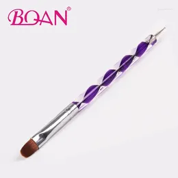Spazzoli per unghie all'ingrosso- Retail BQAN 1 PC Strumenti di punteggiatura artistica Strumenti Gel Purple 10#