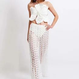 Moda feminina biquíni cor sólida cor tridimensional designer de pérolas de pérolas Trendy Sexy Summer Summer Beach