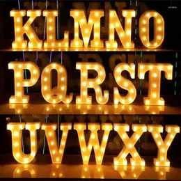 Dekorative Figuren Alphabet Buchstabe LED Leuchten Leuchtnummer Lampe Dekor Batterie Nachtlicht für Home Hochzeit Weihnachten Valentinstag