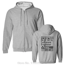 Hoodie Double Zipper Programmer Jacket: New Software Engineer
