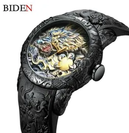أزياء بايدن رجال الساعات Dragon Design Quartz Watch Silicone Silicon Strap Sport Wristwatch Male Clock Clock Relogio Masculino X0623447754